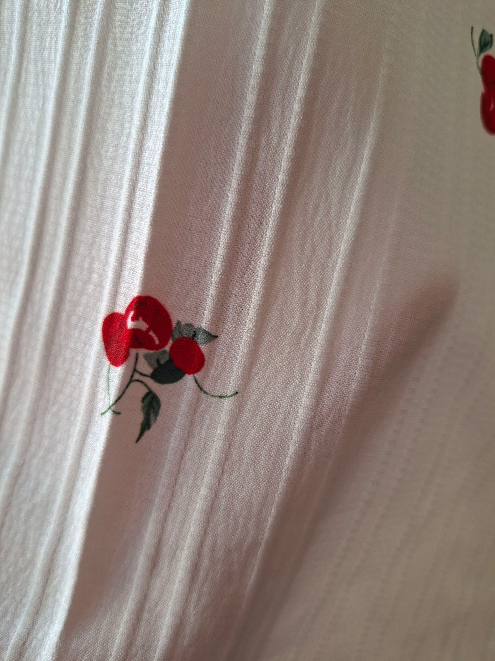 Pretty light white blouse with small red cherry print – photo 2